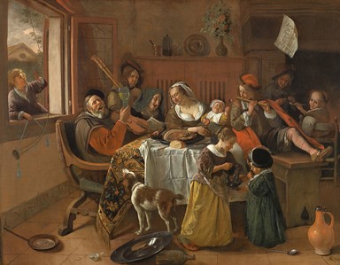 Jan Steen, The Merry Family, 1668, oil on canvas, Rijksmuseum, Amsterdam.